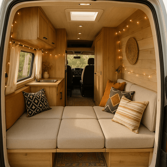 aménagement coussin pour van