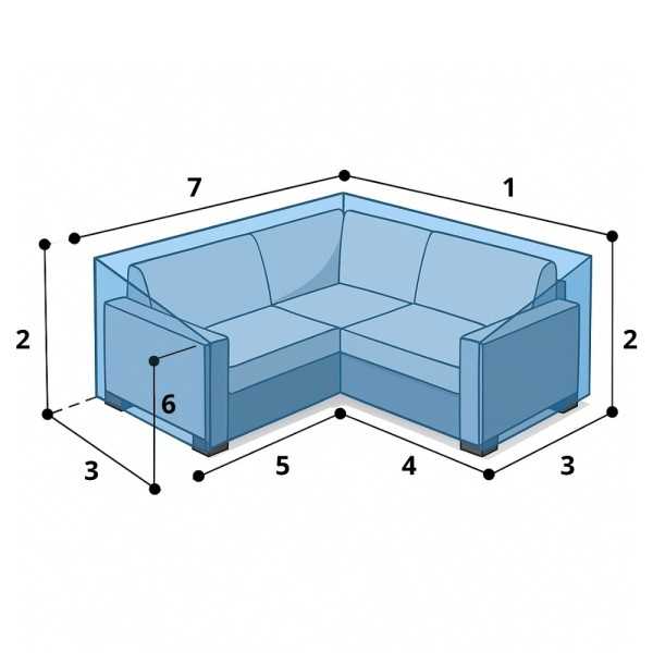 plan housse canapé angle L