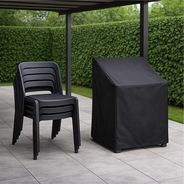 Chaises de jardin empilées