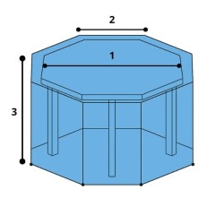 Housse de Table de jardin octogonale