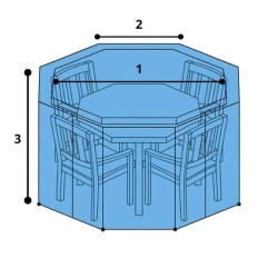 Housse de salon de jardin octogonal