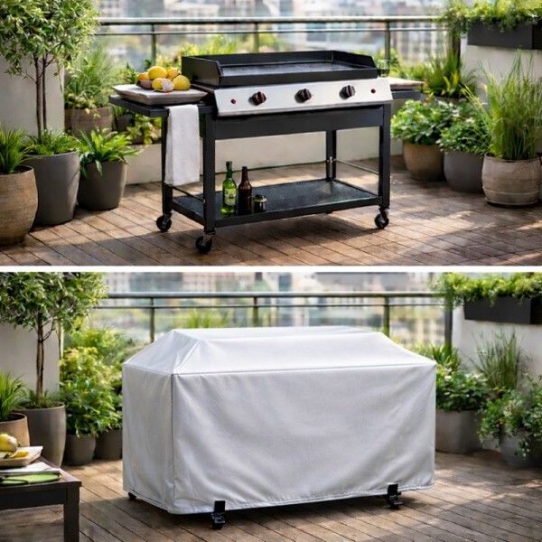 housse de protection sur mesure plancha chariot