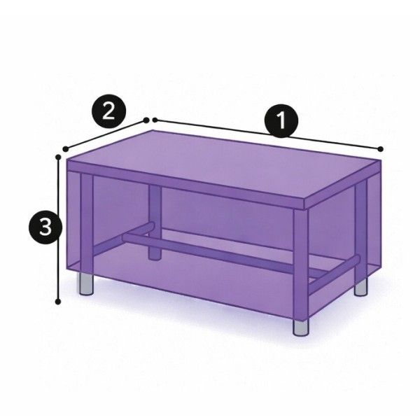 plan housse table rectangulaire