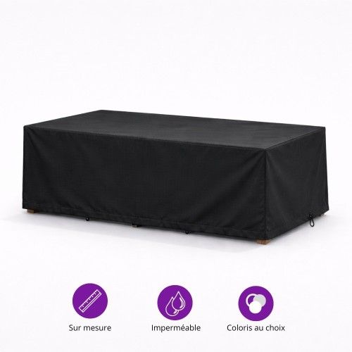 housse noir pour salon de jardin