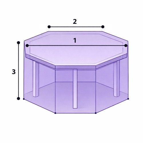 Housse de Table de jardin octogonale