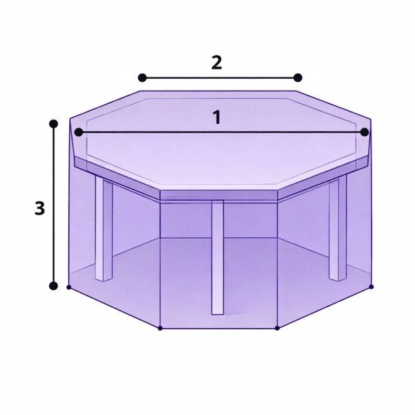 housse octogonale