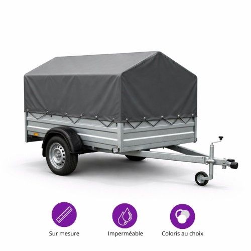 bache fleche en pvc pour remorque