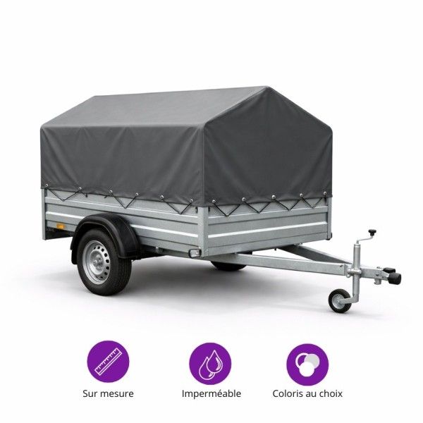 bache fleche en pvc pour remorque