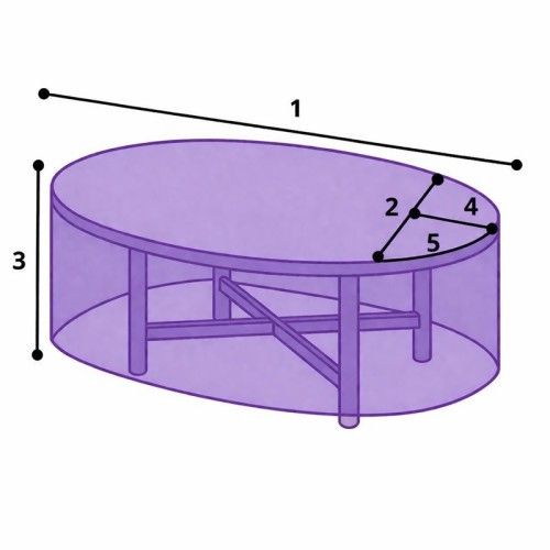 Housse de Table de jardin ovale