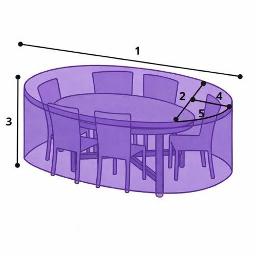Housse de salon de jardin ovale