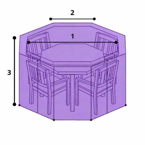 Housse de salon de jardin octogonal