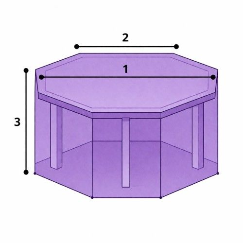 Housse de Table de jardin octogonale