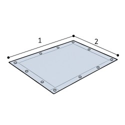 Bâche plate transparente PVC sur mesure