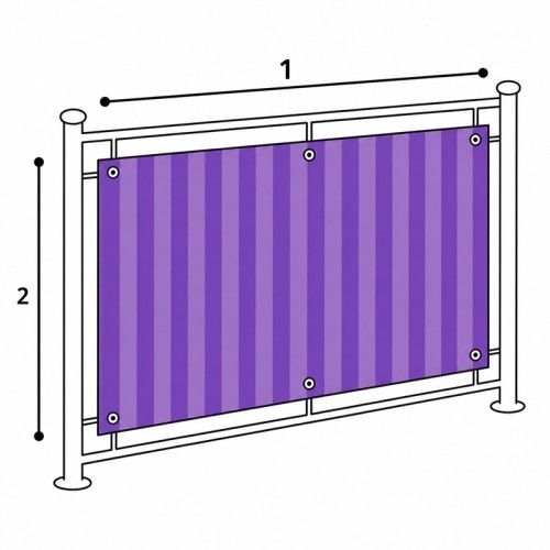 Toile pour brise vue rayée sur mesure