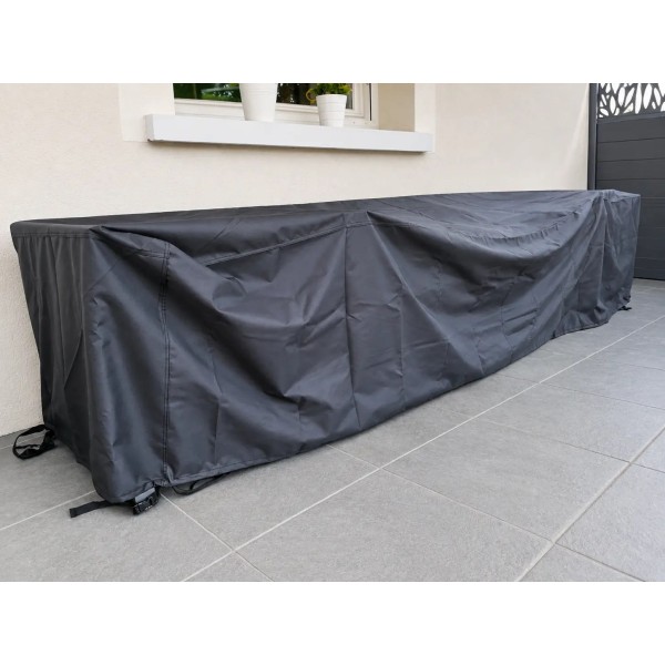 Housse sur mesure installée — toile Pro 350