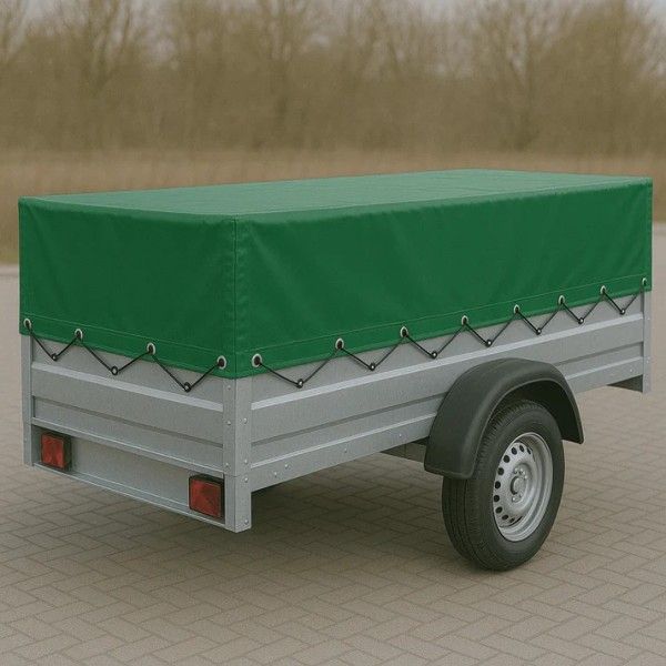 couverture remorque sur mesure verte