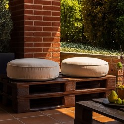 Coussin circulaire sur mesure pour palette – Esprit déco et confort