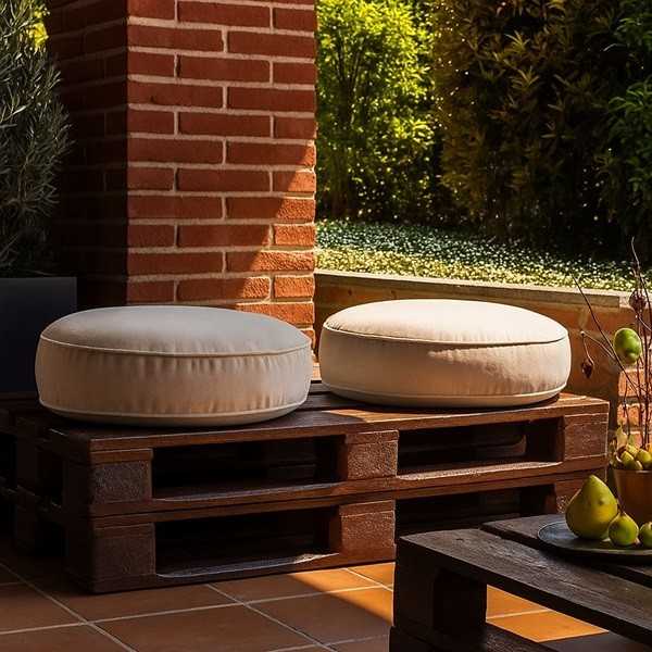 Coussin circulaire sur mesure pour palette – Esprit déco et confort
