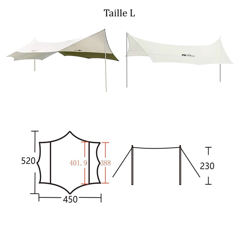 Bâche Camping Imperméable & Anti-UV - MOBI GARDEN