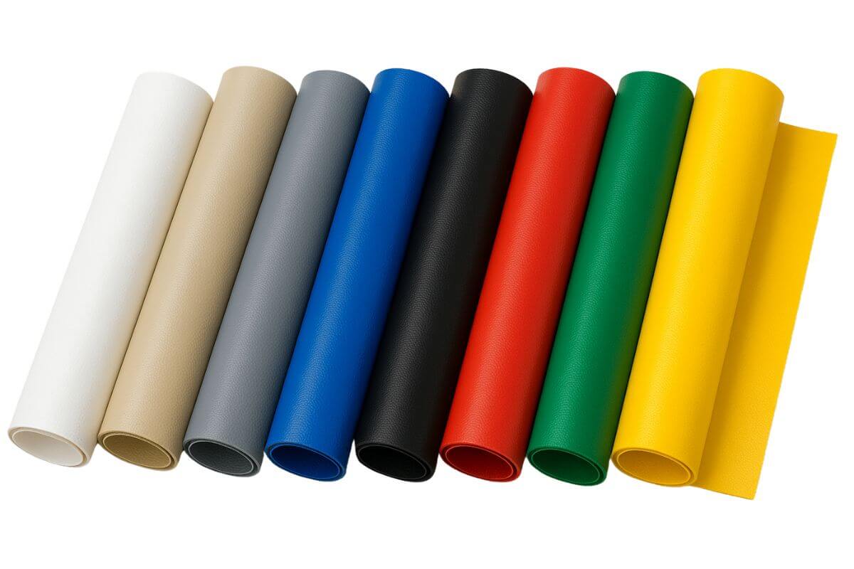 Rouleaux de bâches en PVC de différentes couleurs pour protection sur mesure.