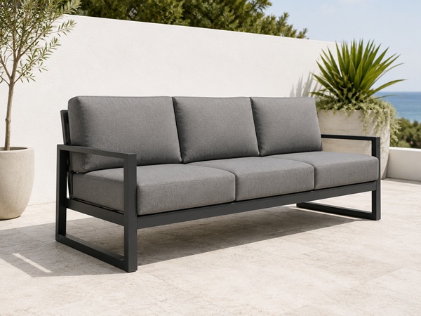 Canapé extérieur droit sans housse de protection