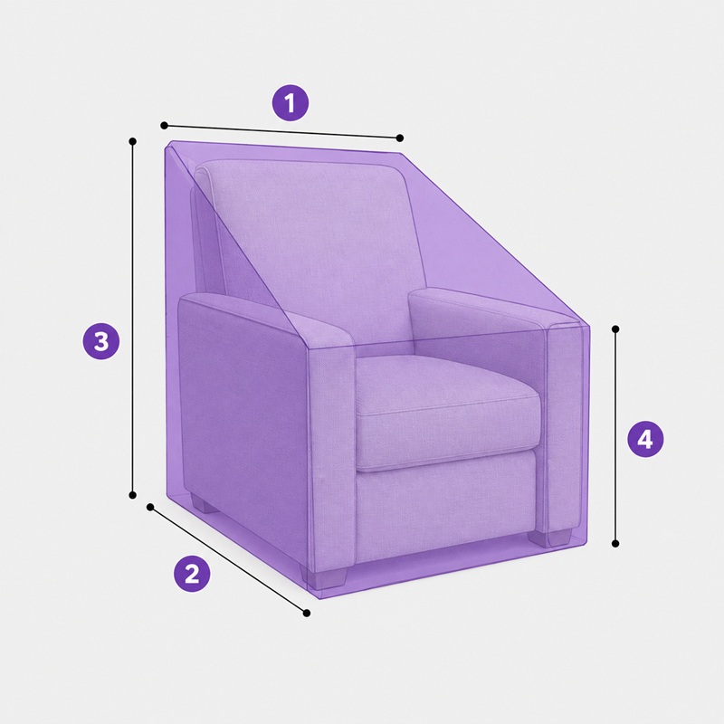 Guide de prise de mesures pour housse de fauteuil sur mesure